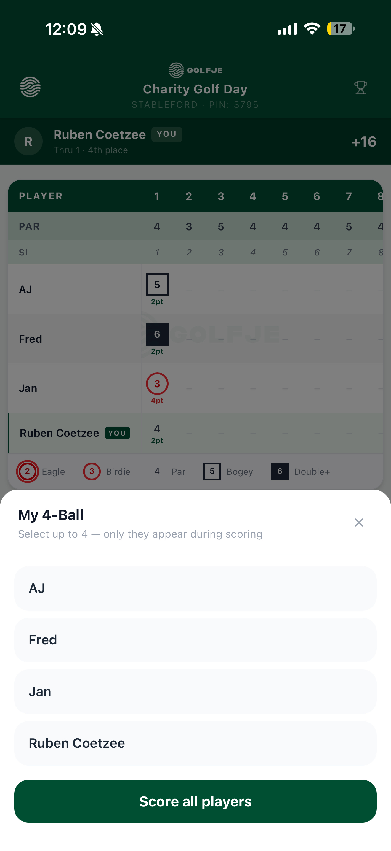 My 4-Ball / Score all players