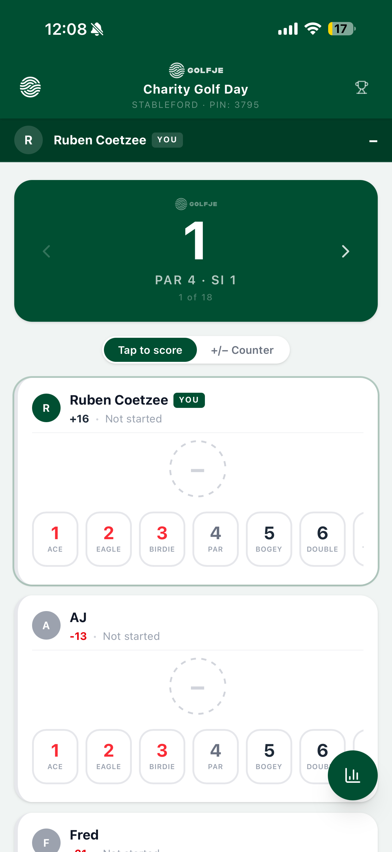 Tap to score