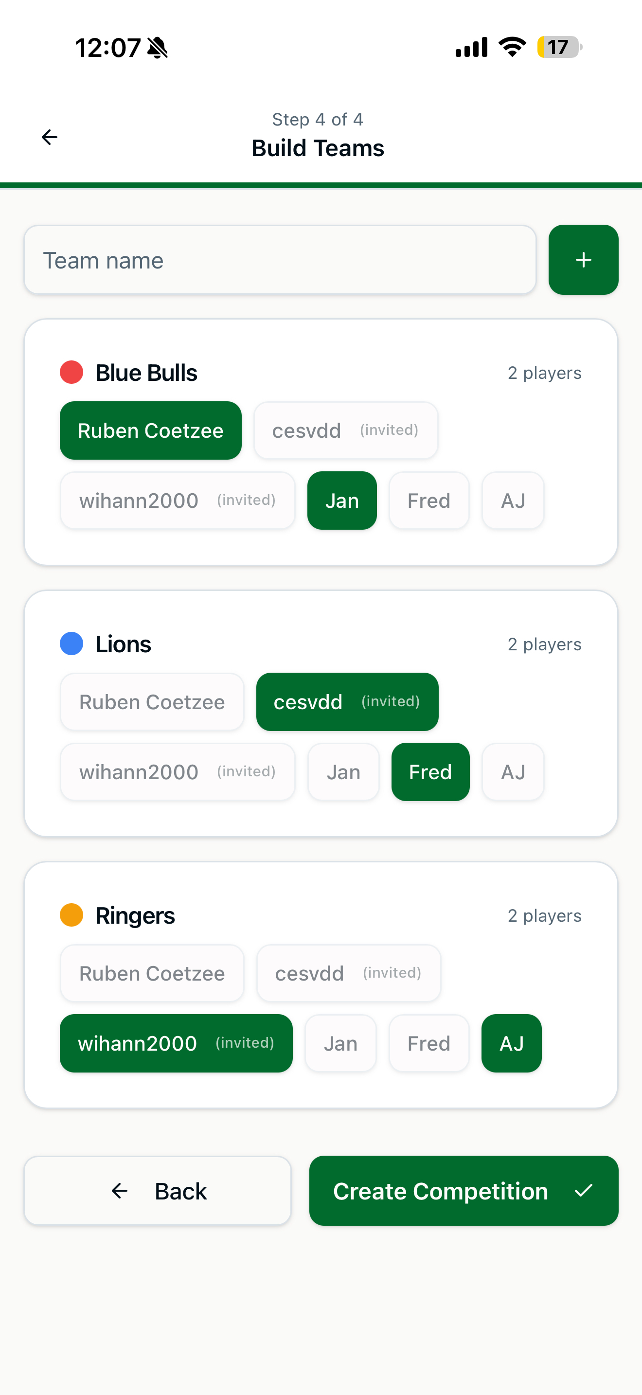 Step 4: Teams
